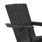 Ensemble de 2 chaises Adirondack commerciales tout temps avec porte-gobelets