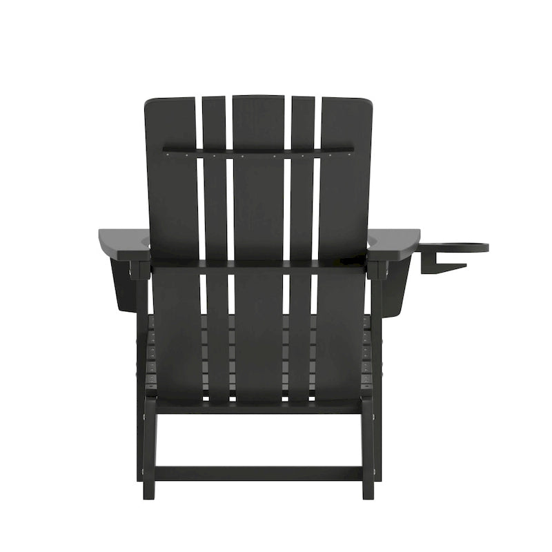 Ensemble de 2 chaises Adirondack commerciales tout temps avec porte-gobelets