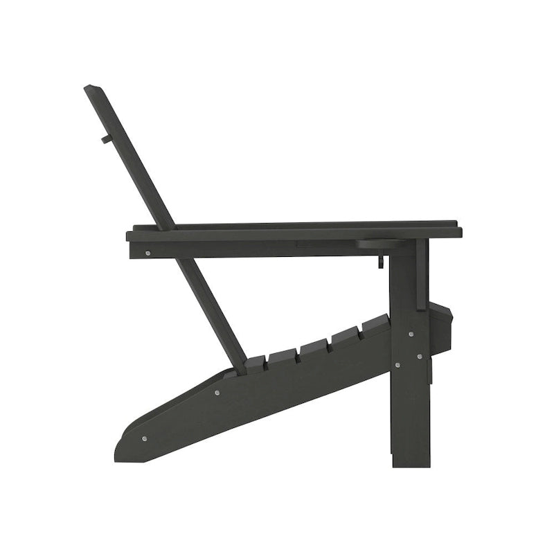 Ensemble de 2 chaises Adirondack commerciales tout temps avec porte-gobelets