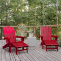 Fauteuil Adirondack commercial tout temps avec repose-pieds et porte-gobelet intégrés