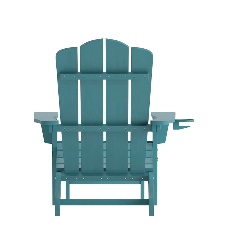 Fauteuil Adirondack commercial tout temps avec repose-pieds et porte-gobelet intégrés