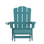 Fauteuil Adirondack commercial tout temps avec repose-pieds et porte-gobelet intégrés