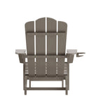 Fauteuil Adirondack commercial tout temps avec repose-pieds et porte-gobelet intégrés
