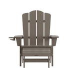 Fauteuil Adirondack commercial tout temps avec repose-pieds et porte-gobelet intégrés