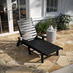 Chaise longue d'extérieur réglable avec porte-gobelet