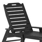 Chaise longue d'extérieur réglable avec porte-gobelet