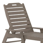 Chaise longue d'extérieur réglable avec porte-gobelet