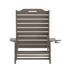 Chaise longue d'extérieur réglable avec porte-gobelet