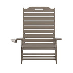 Chaise longue d'extérieur réglable avec porte-gobelet