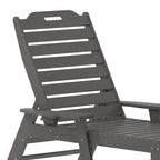 Chaise longue d'extérieur réglable avec porte-gobelet