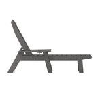 Chaise longue d'extérieur réglable avec porte-gobelet
