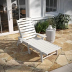 Chaise longue d'extérieur réglable avec porte-gobelet