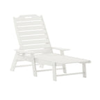 Chaise longue d'extérieur réglable avec porte-gobelet