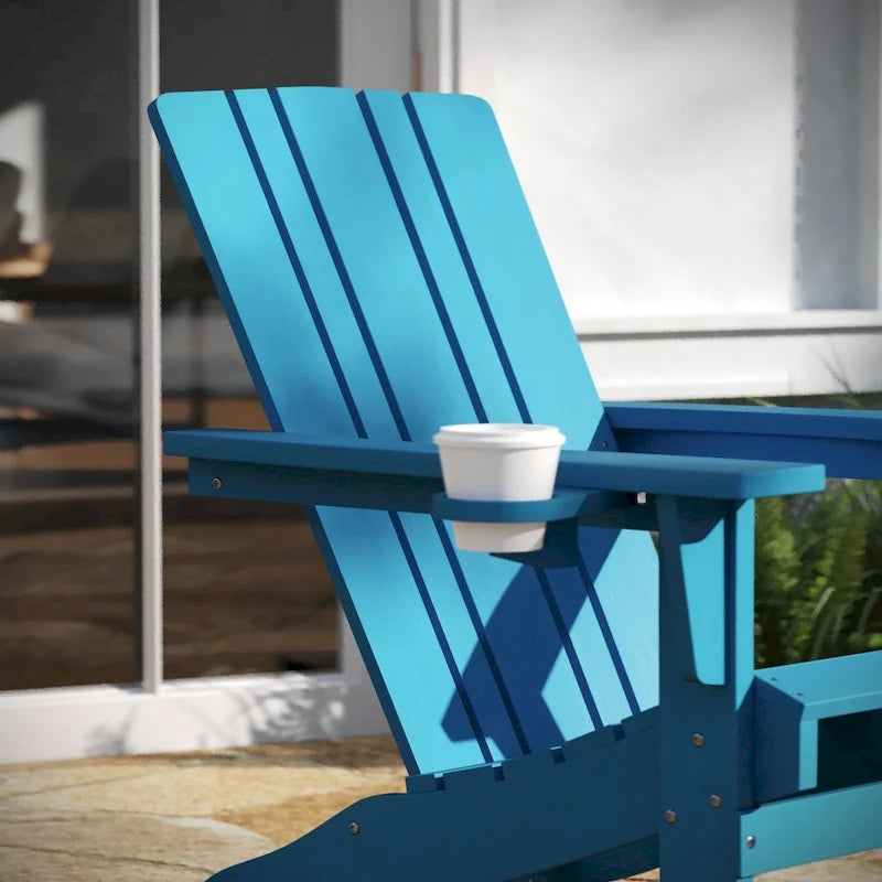 Fauteuil Adirondack à bascule tout temps avec porte-gobelet pivotant