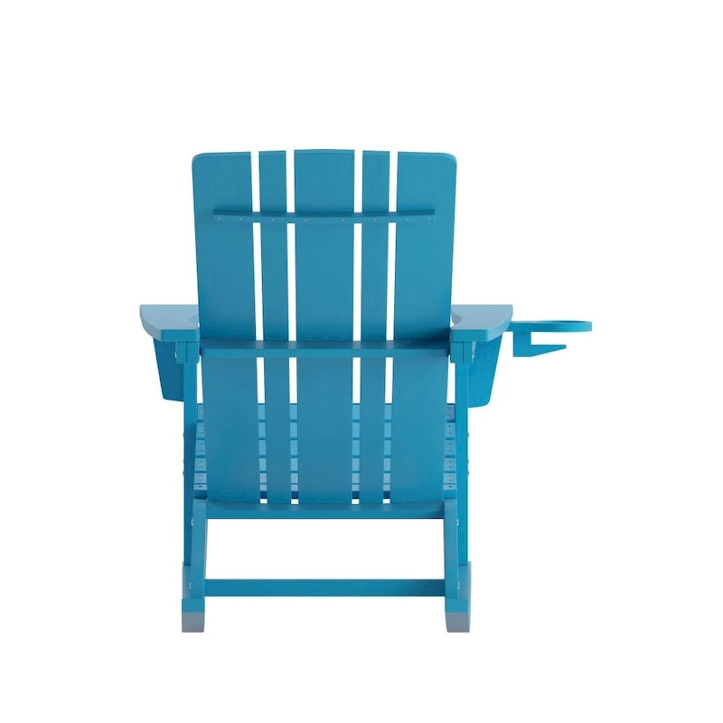 Fauteuil Adirondack à bascule tout temps avec porte-gobelet pivotant