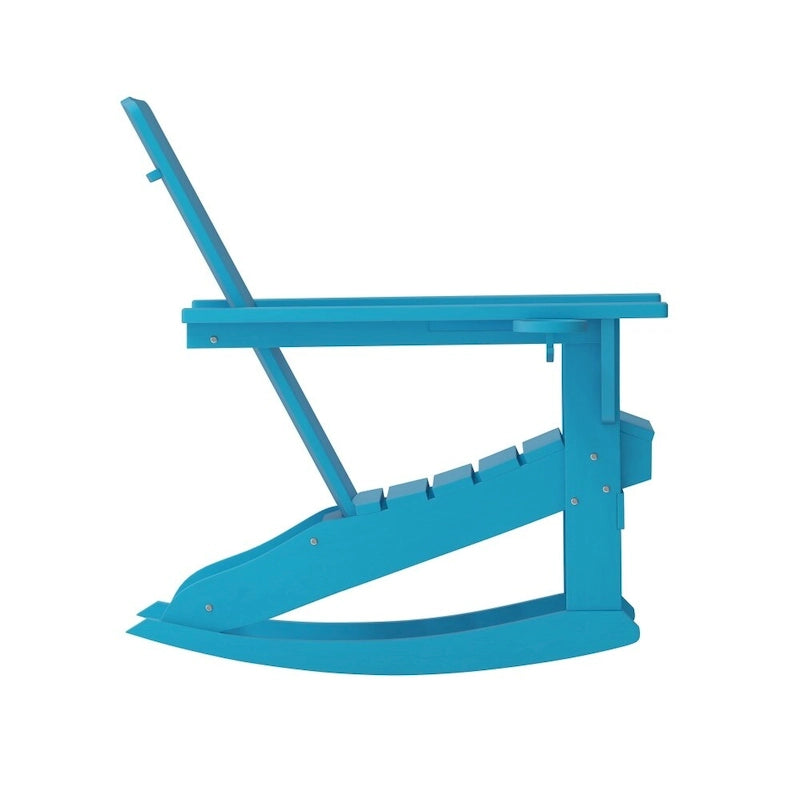 Fauteuil Adirondack à bascule tout temps avec porte-gobelet pivotant