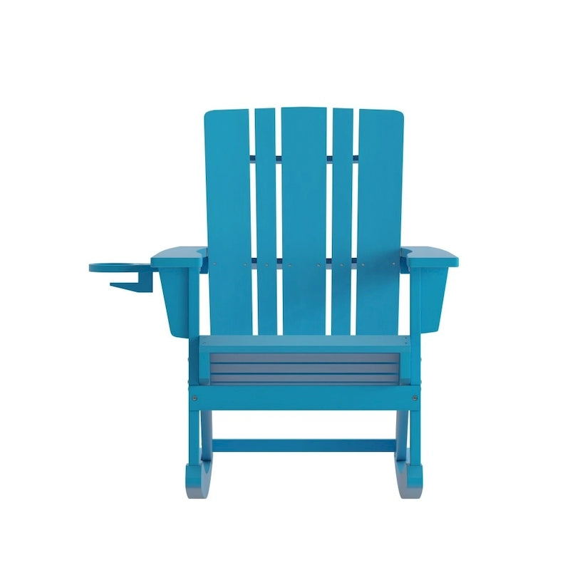 Fauteuil Adirondack à bascule tout temps avec porte-gobelet pivotant