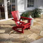 Fauteuil Adirondack à bascule tout temps avec porte-gobelet pivotant
