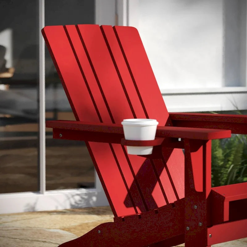 Fauteuil Adirondack à bascule tout temps avec porte-gobelet pivotant