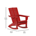 Fauteuil Adirondack à bascule tout temps avec porte-gobelet pivotant