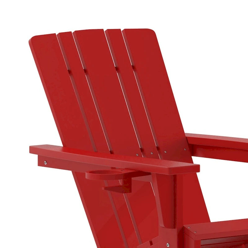 Fauteuil Adirondack à bascule tout temps avec porte-gobelet pivotant