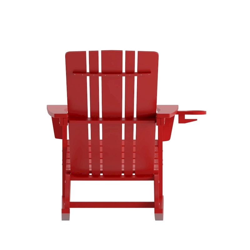 Fauteuil Adirondack à bascule tout temps avec porte-gobelet pivotant
