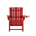 Fauteuil Adirondack à bascule tout temps avec porte-gobelet pivotant