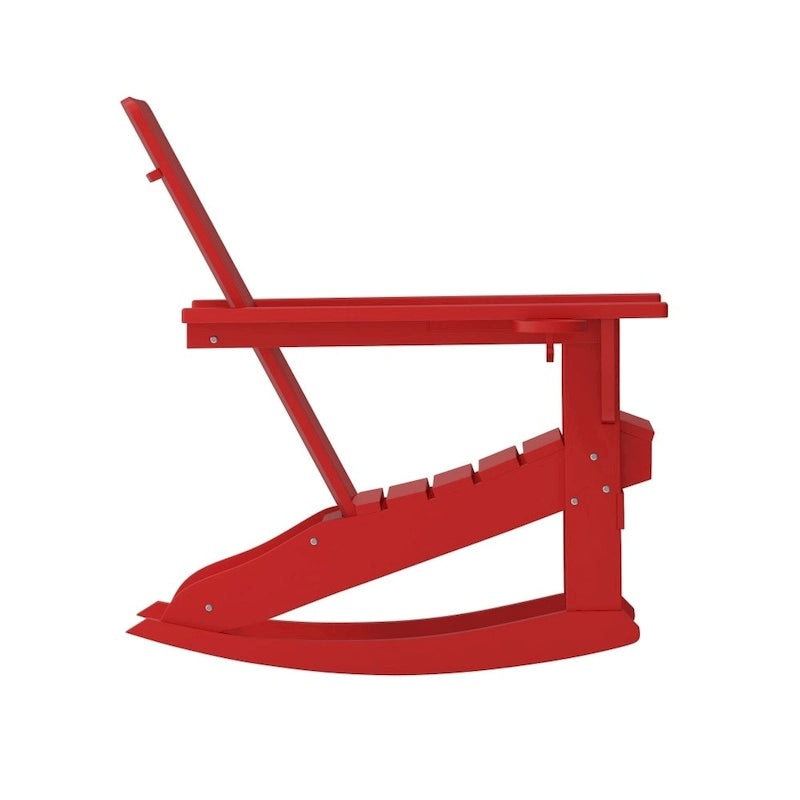 Fauteuil Adirondack à bascule tout temps avec porte-gobelet pivotant