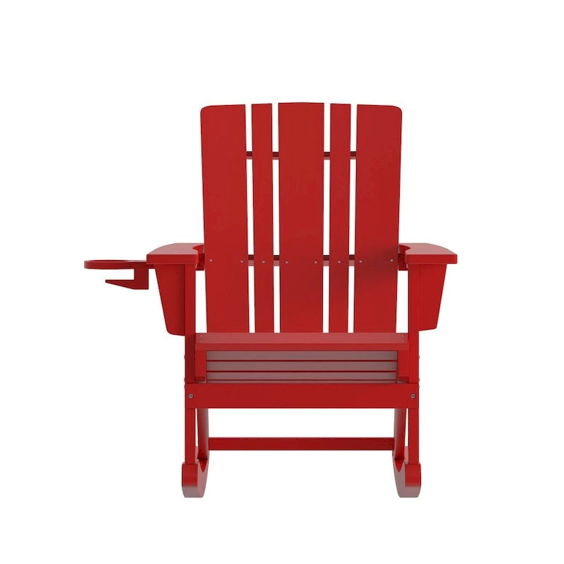 Fauteuil Adirondack à bascule tout temps avec porte-gobelet pivotant