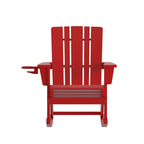 Fauteuil Adirondack à bascule tout temps avec porte-gobelet pivotant