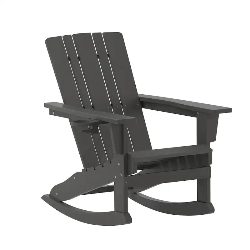Fauteuil Adirondack à bascule tout temps avec porte-gobelet pivotant
