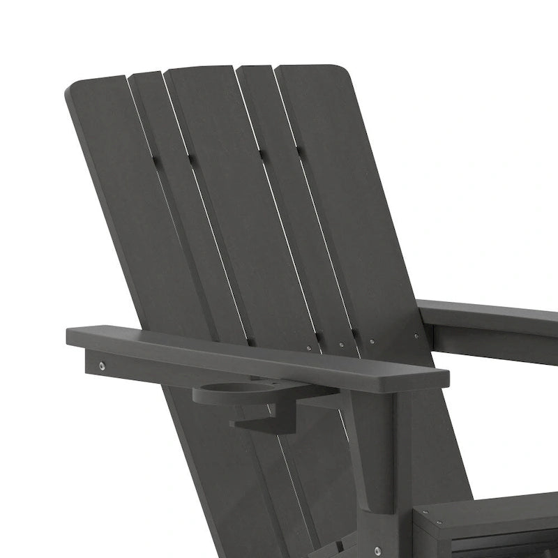 Fauteuil Adirondack à bascule tout temps avec porte-gobelet pivotant
