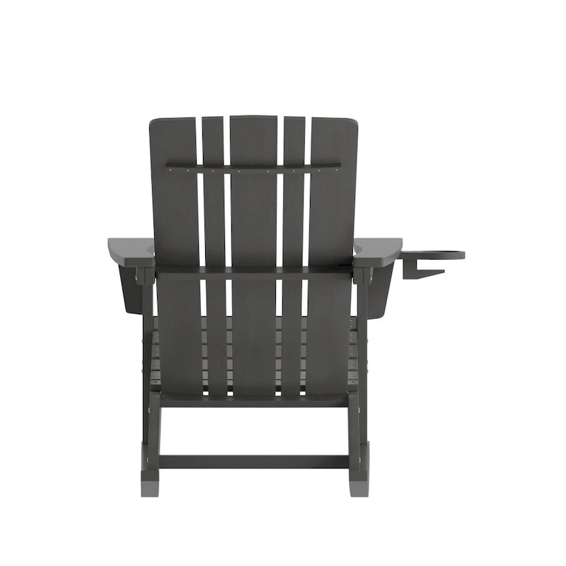 Fauteuil Adirondack à bascule tout temps avec porte-gobelet pivotant