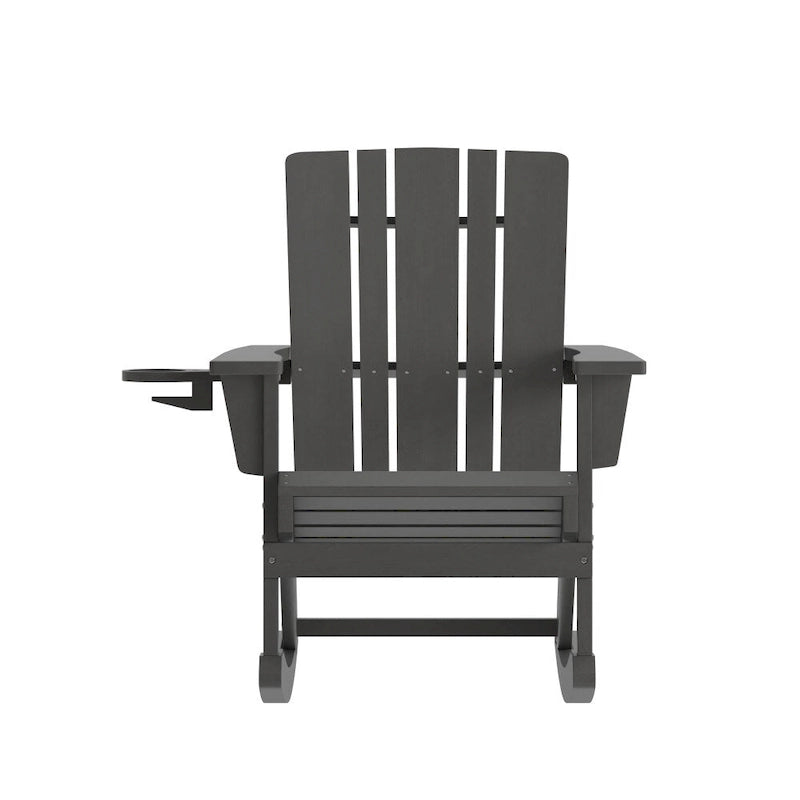 Fauteuil Adirondack à bascule tout temps avec porte-gobelet pivotant