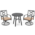 Ensemble de jardin avec chaises pivotantes