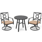 Ensemble de jardin avec chaises pivotantes