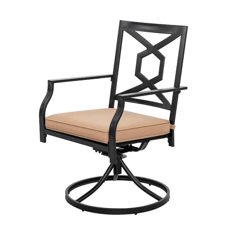 Ensemble de jardin avec chaises pivotantes