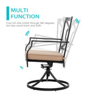 Ensemble de jardin avec chaises pivotantes