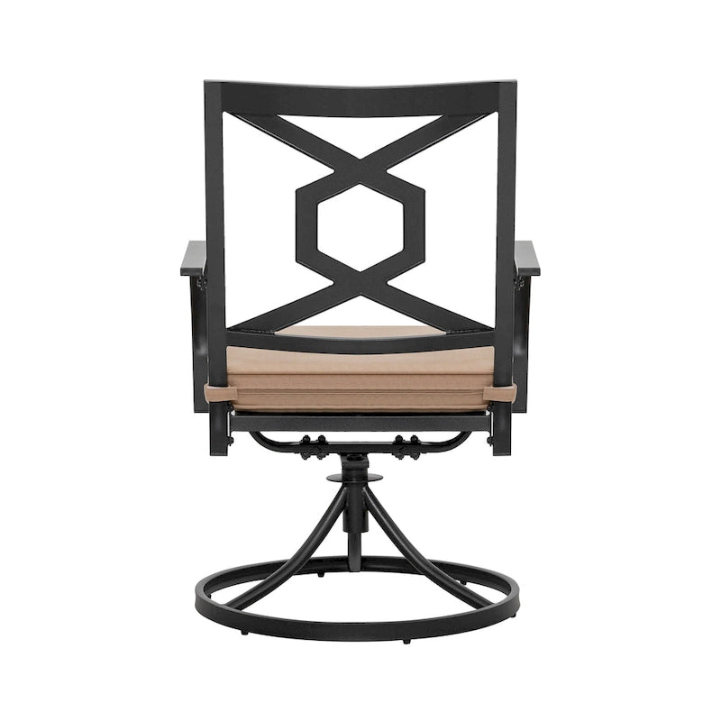 Ensemble de jardin avec chaises pivotantes