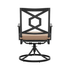 Ensemble de jardin avec chaises pivotantes