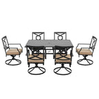 Ensemble de jardin avec chaises pivotantes