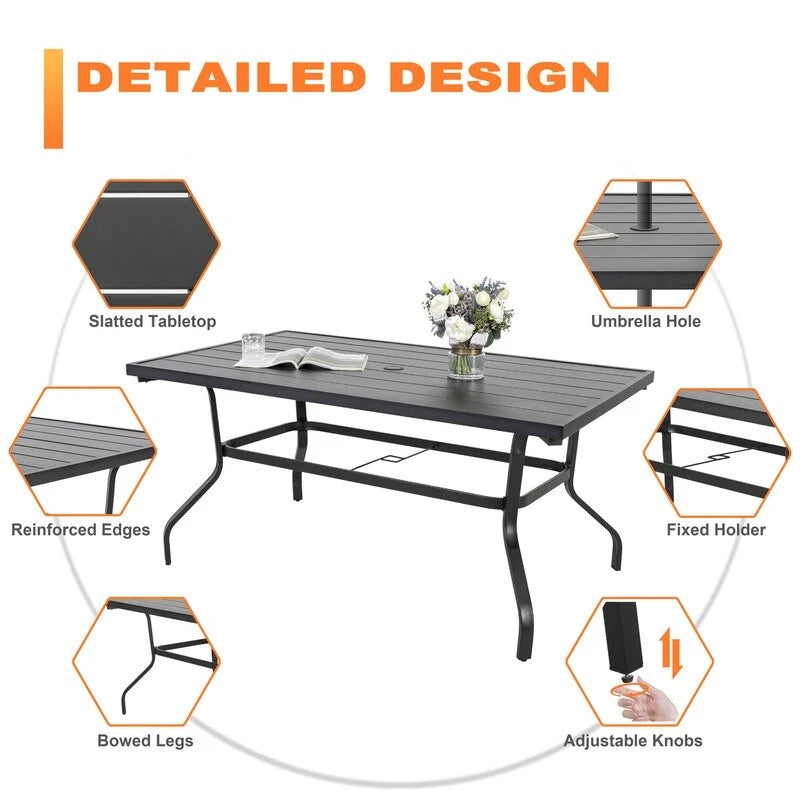 Ensemble de jardin avec chaises pivotantes