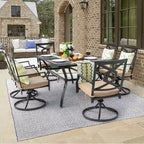 Ensemble de jardin avec chaises pivotantes