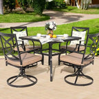 Ensemble de jardin avec chaises pivotantes
