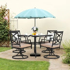 Ensemble de jardin avec chaises pivotantes