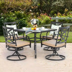 Ensemble de jardin avec chaises pivotantes