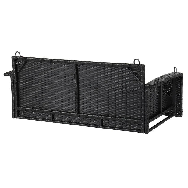 Balancelle d'extérieur en osier pour 2 personnes avec coussin
