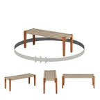 Banc en bois d'agave de la rive sud