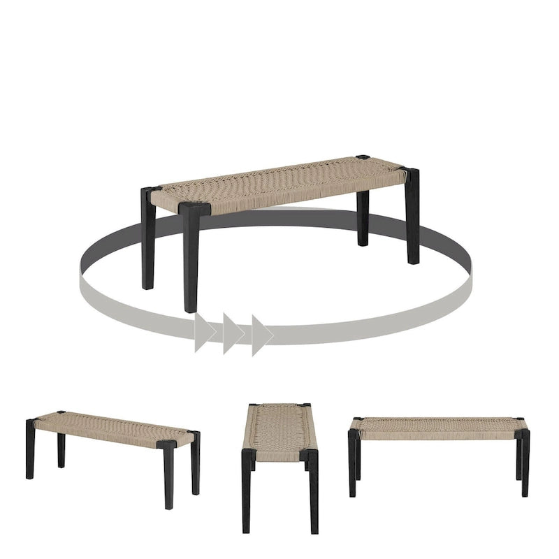Banc en bois d'agave de la rive sud