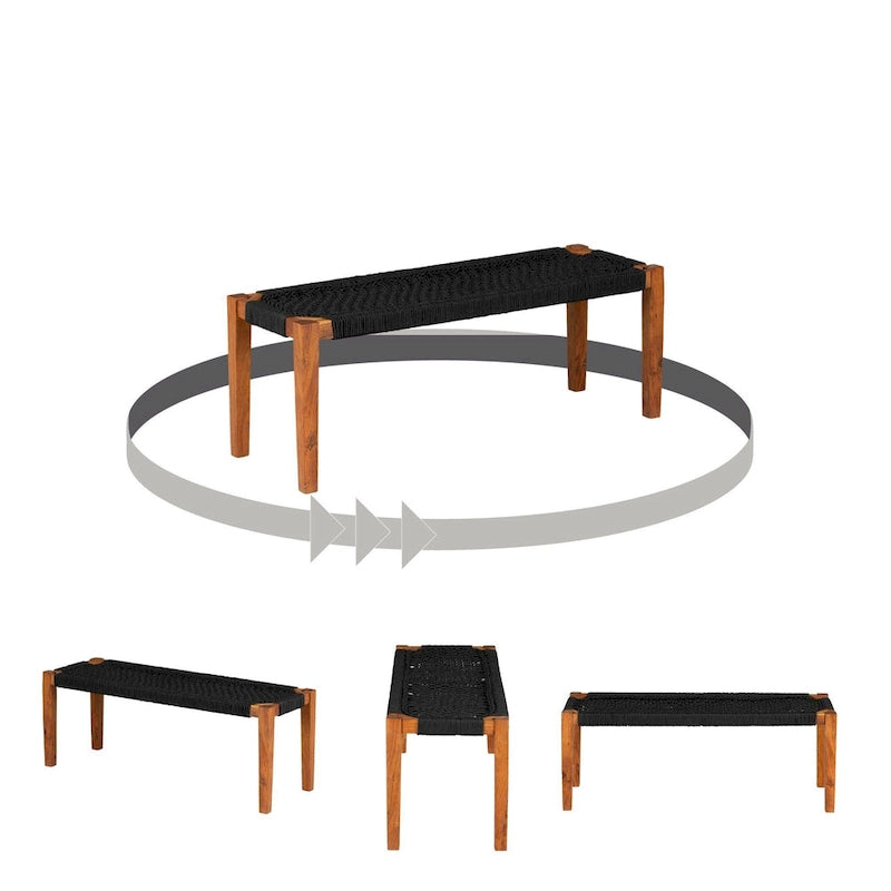 Banc en bois d'agave de la rive sud